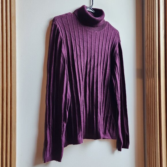 Ann Taylor Purple Ribbed Turtleneck Size Large - Picture 4 of 14